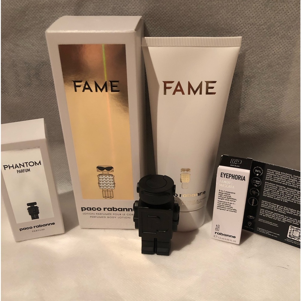 NWT in box Paco Rabanne FAME perfumed body lotion set